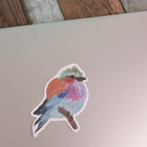 A Variety of Bird Die Cut Gloss Handmade Stickers