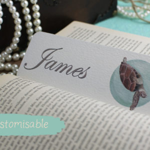 Marine Animal Customisable Bookmark on Textured Matte Paper