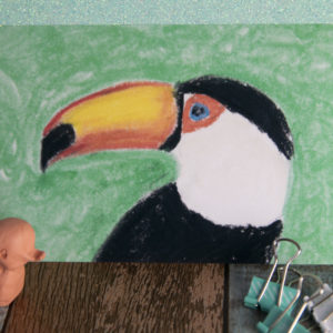 A6 Art Print of Pastel Birds on Glossy Paper – Toucan