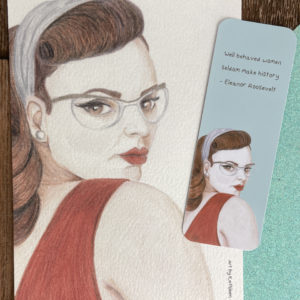 Pin-Up with Glasses - Print or Bookmark