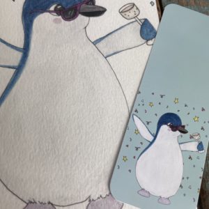 Party Penguin – Prints and Personalised Bookmark