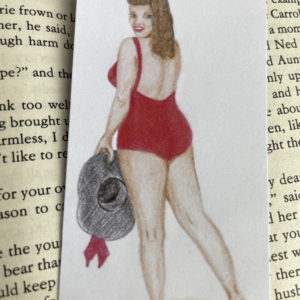 Beach Pin-Up Girl with Hat